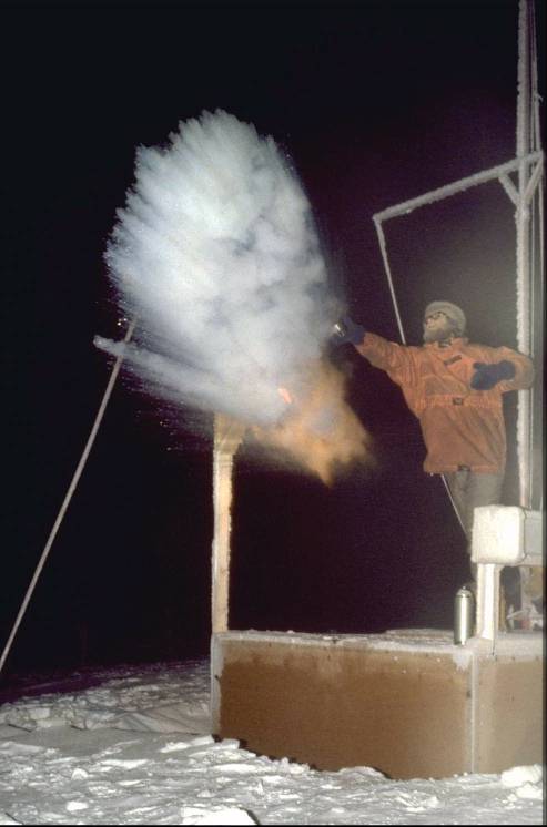 Boiling water at -50C Boiling water at -50C